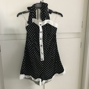 Hearts & Roses Polka Dot Romper!